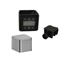 Chiye Personnalisé 400ml Grande Capacité Carré Automatique Aquarium Fish Tank Feeder avec Affichage Numérique