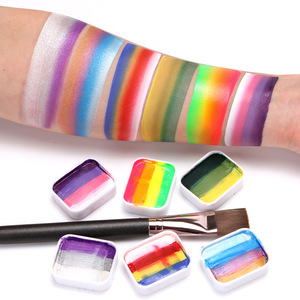 Kit de maquillage <span class=keywords><strong>professionnel</strong></span> pour <span class=keywords><strong>peinture</strong></span> faciale activée par l'eau en gros avec pochoirs, autocollants de gemmes, pinceaux, kit de <span class=keywords><strong>peinture</strong></span> faciale pour enfants - Product Image 3