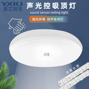 Yxkj Sound <b>Light</b> Control <b>Ceiling</b> <b>Light</b> Led <b>Sensor</b> For Hallway Corridor Garage - Product Image 1