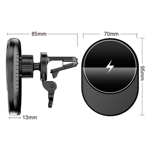 Chargeur de voiture magnétique pour <span class=keywords><strong>iPhone</strong></span> 15W Support de téléphone sans fil rapide avec puissance de sortie 10W Protection électrique OVP - Product Image 4