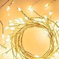 Guirlande lumineuse LED en fil de cuivre RGB, étanche, pour décoration intérieure et extérieure, idéale pour les fêtes