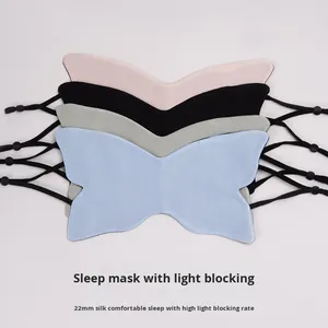 Maschera per gli occhi in seta di gelso 100% maschera per il sonno che blocca la pelle traspirante per gli uomini e le donne per le vacanze di pasqua di compleanno - Product Image 5