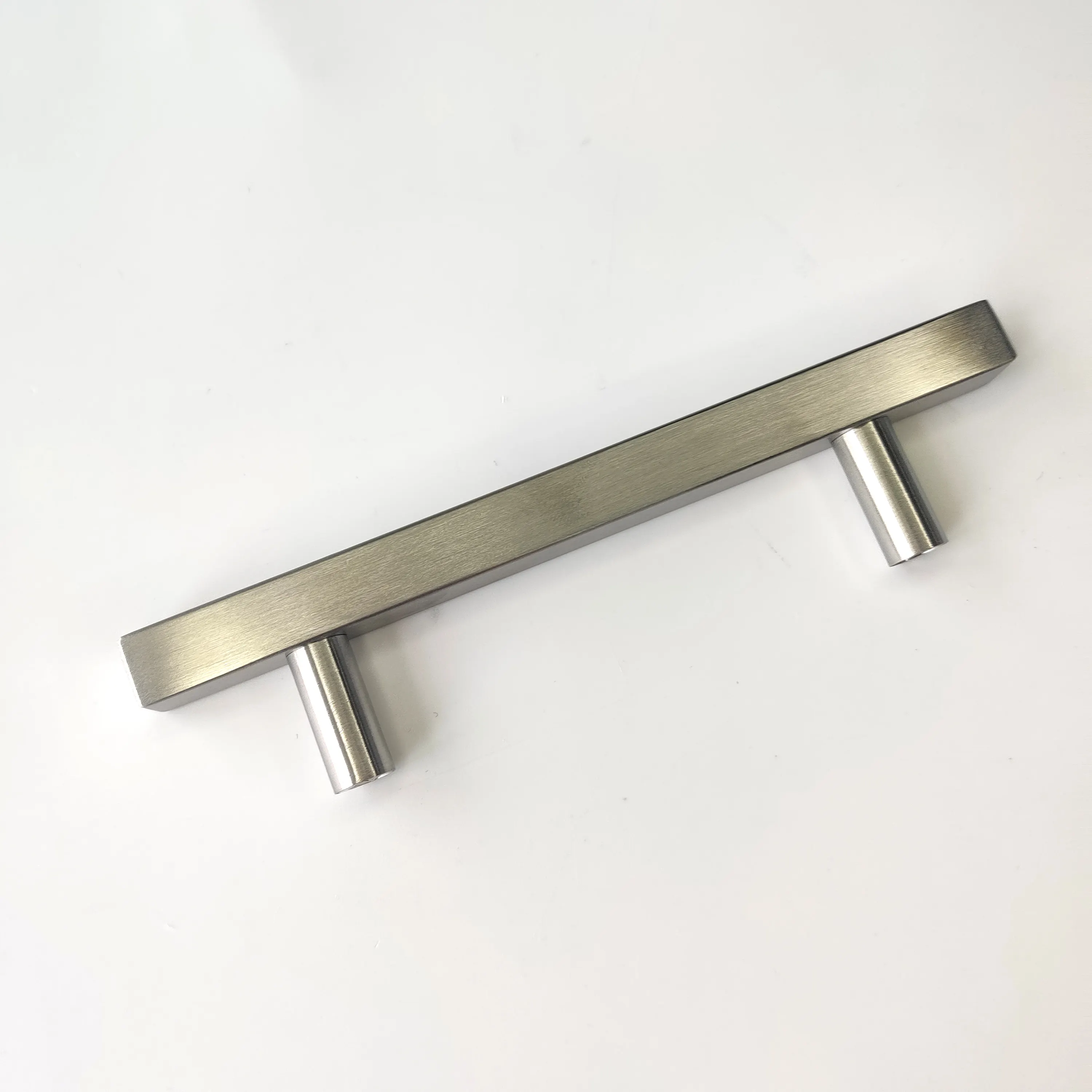 Paslanmaz çelik yuvarlak çekme Hollow Metal mutfak dolap kolları dolap kapağı tüp T Bar kolu kabine çekmece mobilya için