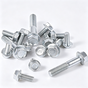 Boulon à bride hexagonale en acier au carbone en stock, face de bride dentelée, boulon à bride hexagonale de grade 8.8 - Product Image 2