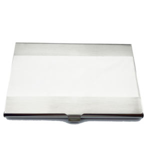 Vente en gros de cadeaux publicitaires minimalistes Porte-cartes en acier inoxydable Porte-cartes d'identité de crédit en métal mince vierge Portefeuille - Product Image 1