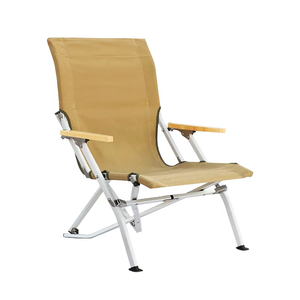 Chaise pliante portable à joint en aluminium à dossier haut pour la pêche décontracté et le <span class=keywords><strong>camping</strong></span> Fauteuil inclinable en tissu au design moderne avec <span class=keywords><strong>table</strong></span> en toile - Product Image 1