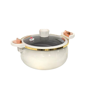 Casserole à soupe de cuisine de 7 L, 28 cm, casserole, <span class=keywords><strong>faitout</strong></span>, multifonction, en émail, micro-cuiseur à pression avec couvercle en verre - Product Image 6
