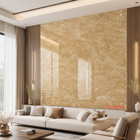 Papan Marmer PVC UV Motif Emas Putih Tahan Air Anti Gores Panel Dinding Marmer Buatan untuk Kamar Mandi Dapur Latar Belakang TV