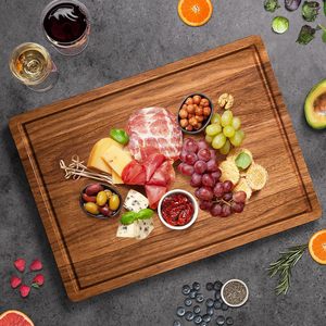 Lớn Keo Gỗ thớt thiết lập cho nhà bếp màu sắc tự nhiên 1.5cm dày tái sử dụng charcuterie Hội Đồng Quản trị với nước trái cây rãnh xử lý - Product Image 2