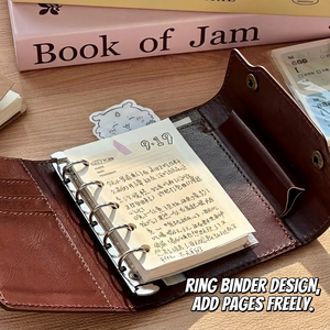 Cuaderno Personalizado M5 para Estudiantes con Páginas Internas Reemplazables, Anillas, Logotipo Personalizado, Color, Regalo de Viaje, Diario con Aspecto de Cuero - Product Image 2