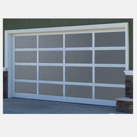 Porte de garage sectionnelle en verre, porte de garage transparente, porte de garage en aluminium et verre