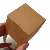 Boîte à fleurs carrée portable, emballage en papier kraft imperméable pour l'agriculture et les mini-plantes