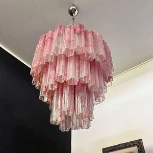 <span class=keywords><strong>Lampadario</strong></span> romantico in tubo di vetro <span class=keywords><strong>rosa</strong></span> alabastro in stile occidentale lampadari a sospensione fatti a mano in ristorante - Product Image 2