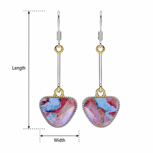 Orecchini colorati a barra lunga, orecchini pendenti con motivo unico, accessori di moda per donna - Product Image 6