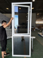Fenêtre à battant en PVC (UPVC) double vitrage, résistante aux ouragans, à cadre vinyle, étanche et anticorrosion, sur mesure, populaire aux Bahamas