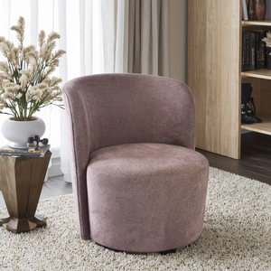 Sillas giratorias de tela modernas para sala de estar, muebles para el hogar, silla decorativa con base giratoria de Metal negro 360, sillones para sala de estar - Product Image 2