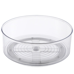 Plateau de rangement rotatif Caiya à 1 niveau, organiseur de bureau en plastique pour cuisine, salle de bain, cosmétiques, papeterie - Product Image 5