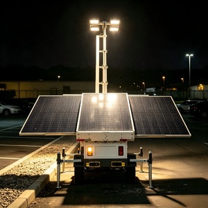 Tour d'éclairage solaire à <span class=keywords><strong>prix</strong></span> d'usine avec panneaux solaires 1200W, LED 400W, mât de 6m pour l'éclairage des chantiers temporaires - Product Image 2