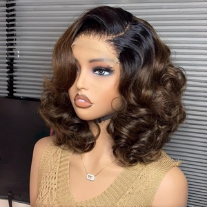 วิกผมลอนสั้นแบบไม่ต้องใช้กาว 5*5 HD Lace Front Wig  แบบถอนขนแล้ว  ลอนเด้ง  ทรงบ๊อบ  ผมเวอร์จินแท้ 100% ผมแท้เวียดนาม - Product Image 1