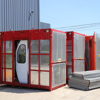 Élévateur à double cage SC200/200 pour la construction, fonctionnement à 2 mains, moteur 11-15 kW, tension 220 V/380 V, capacité 2000 kg, haute performance