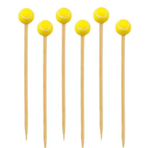 Suministros <span class=keywords><strong>de</strong></span> fiesta <span class=keywords><strong>de</strong></span> bambú, pelota <span class=keywords><strong>de</strong></span> tenis con temática deportiva, para servir comida - Product Image 1