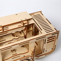 Kit de puzzle 3D en bois à assembler soi-même, thème Usine de Père Noël, pour la construction d'un village de Noël, décoration de table et ornement, disponible en gros
