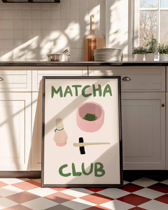 Affiche de cuisine esthétique minimaliste personnalisée affiche d'art de cadeau d'amant de Matcha affiche décorative de <span class=keywords><strong>club</strong></span> d'impression de papier et carton - Product Image 5