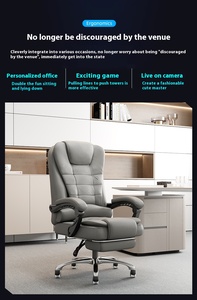 आधुनिक डिजाइन एर्गोनोमिक ऑफिस चेयर लंबे समय तक बैठने वाले आरामदायक फोम कपड़े बैकरेस्ट सिंथेटिक चमड़े के लिए - Product Image 5