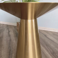 FanRui lumière italienne luxe en acier inoxydable bord conique italien simple salon table basse table d'angle