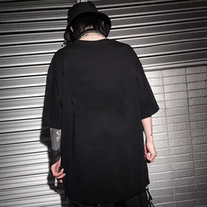 เสื้อยืดฮิปฮอปโอเวอร์ไซส์ผู้ชาย 2022 สตรีทแวร์ ฮาราจูกุ ลายผีเสื้อ สีสันสดใส แขนสั้น ผ้าฝ้าย ทรงหลวม ไซส์ใหญ่ - Product Image 2