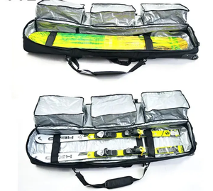 160 à 175 CM réglable Snowboard <span class=keywords><strong>sac</strong></span> personnalisé <span class=keywords><strong>sac</strong></span> à dos simple Double planche 3 poches <span class=keywords><strong>Ski</strong></span> accessoires <span class=keywords><strong>Ski</strong></span> <span class=keywords><strong>sac</strong></span> avec roues - Product Image 4