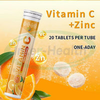 Ausreson OEM Vitamine C Comprimés Dissolubles Zinc Meilleur Supplément Peau Éclaircissante Prix Comprimés Effervescents Vitamine C 1000mg