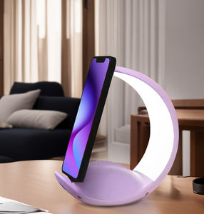 แฟชั่นรูปดวง<span class=keywords><strong>จันทร์</strong></span>มัลติฟังก์ชั่น<span class=keywords><strong>เพลง</strong></span>ไฟ LED ลําโพงฟันสีฟ้าพร้อมที่วางโทรศัพท์ - Product Image 5