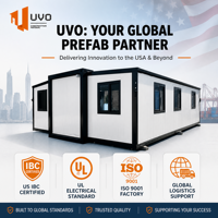 Maison conteneur extensible UVO 30FT : Villa de villégiature préfabriquée certifiée CE et ISO9001 |   Location de vacances à haut rendement pour les États-Unis