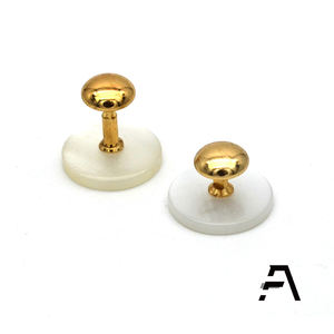 सोने प्लास्टिक Clerical Clergy कोर्ट अंगरखा शर्ट सामने और वापस कॉलर स्टड - Product Image 2