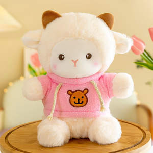 Peluche super douce en forme de petit mouton, couverture réconfortante en coton PP, cadeau de mariage, cadeau d'anniversaire, unisexe, personnalisable, ODM - Product Image 2