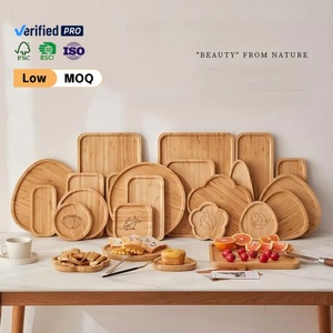 Vajilla Moderna, Utensilios de <span class=keywords><strong>Cocina</strong></span> Portátiles, Bandeja de Madera de Bambú para <span class=keywords><strong>Cocina</strong></span>, Baño, Escritorio y Sala de Estar - Product Image 1