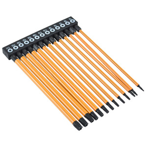 Hollow Six Star Torx Bit Set 75 100 150mm Phosphated Yellow Skinned 1 4 Hex Shank 13 Piece - Product Image 5