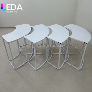 LEDA New 6Ft Wedding Metal Curved Party Table Serpentine Design Display <b>Stand</b> For Outdoor Picnics And Event Weddings Decoration - Product Image 4