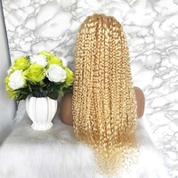 Perruque Lace Frontal Wig naturelle vierge, cheveux humains, pre-plucked, de qualité supérieure, couleur blond 613, 13x4, 13x6, Transparent HD, 150% à 180%