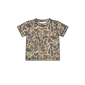 Ensemble de vêtements pour enfant, haut camouflage boutique pour petit garçon BT1714, vente en gros, manches courtes, style western - Product Image 6