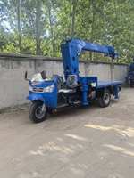 Mini tricycle agricole à trois roues, grue mobile montée sur camion avec boîte de vitesses et faible consommation de carburant