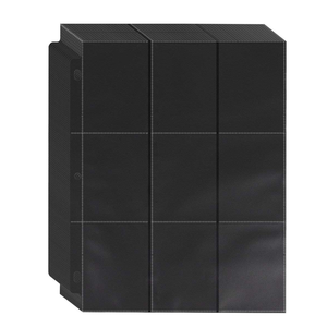 Black Clear Polypropylene 9 Pocket Card Holder Page Protector Soft Sport Baseball Trading Card Binder Sleeve