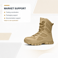 Bottes de sécurité tactiques à tige haute en KPU avec semelle extérieure en caoutchouc, bottes de travail à lacets