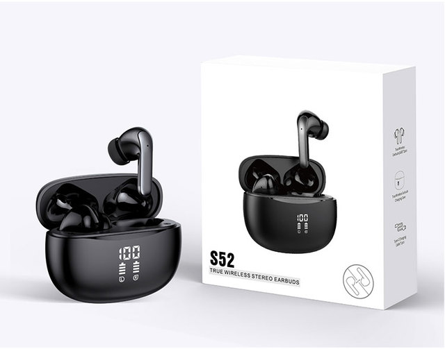 Factory Wholesale S52 Wireless Earbuds Stereo Sound for InCar Entertainment
