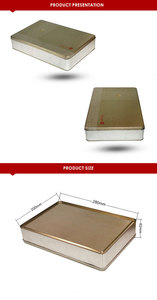 Nhỏ moq bán buôn cấp thực phẩm hình chữ nhật kim loại bao bì container-cho Cookie hộp thiếc khuyến mãi - Product Image 4