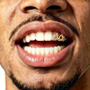 Grillz anti-ternissement plaqué <span class=keywords><strong>or</strong></span> 18 carats, tête de lion, <span class=keywords><strong>dent</strong></span> unique - Bijoux 3D dents de bête Hip Hop pour hommes et femmes, vente <span class=keywords><strong>en</strong></span> gros - Product Image 1