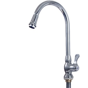 Robinet de cuisine en cuivre à poignée unique 59, monté sur comptoir, rotatif, style traditionnel - Product Image 5