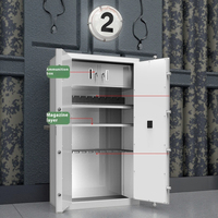 Armoire intelligente en acier à serrure numérique pour armes à feu, stockage de munitions sécurisé et épais, coffre-fort antivol pour armes à feu, grand coffre-fort robuste à 20 armes à feu