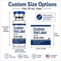 Étiquettes personnalisées gratuites pour flacons de 2 ml, 3 ml, 10 ml, autocollants adhésifs holographiques imperméables pour médicaments